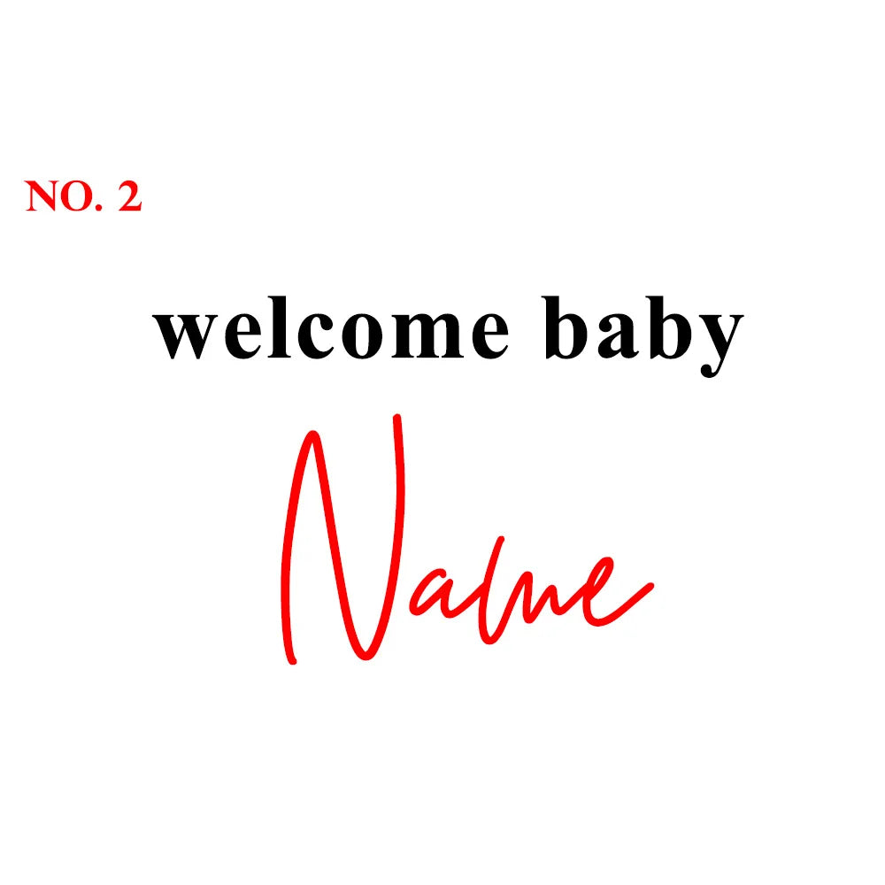 Personalised Name Balloon Welcome Baby Latex Balloon inside Bubble Ballon Wedding Decor Baptism Baby Shower Newborn Gift Idea