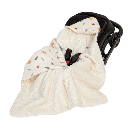 Newborn Baby Blanket With Hooded Windproof Go Outside Warm Portable Swaddle Wrap In Basket Baby Car Safety Seats For 0-3 Months