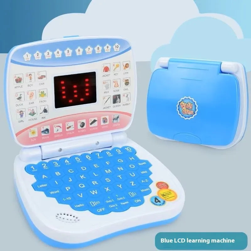 Mini Simulated Laptop Early Education Machine LED Display Learning Device Music Children's Toy