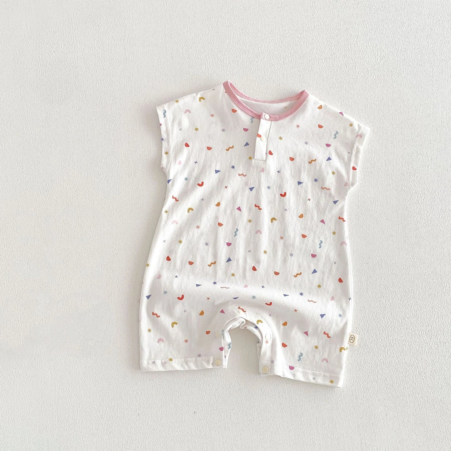 Summer Casual Baby Romper, Cute Cartoon Print Sleeveless One-Piece Bodysuit for Toddlers