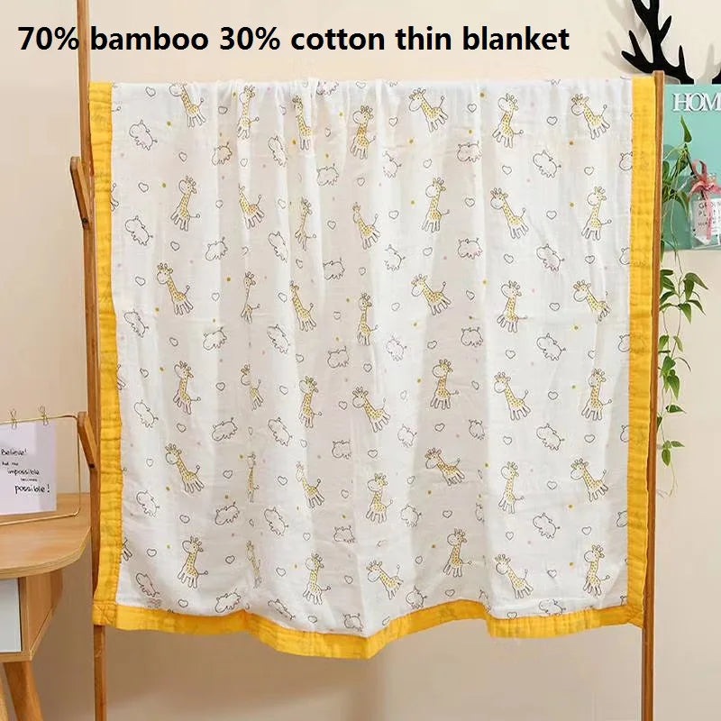 110x110cm 120x150cm 6 Layer Muslin Boy Girl Kids Children Sleep Blanket Swaddle Bath Towel 100% Cotton Newborn Wrap Baby Blanket