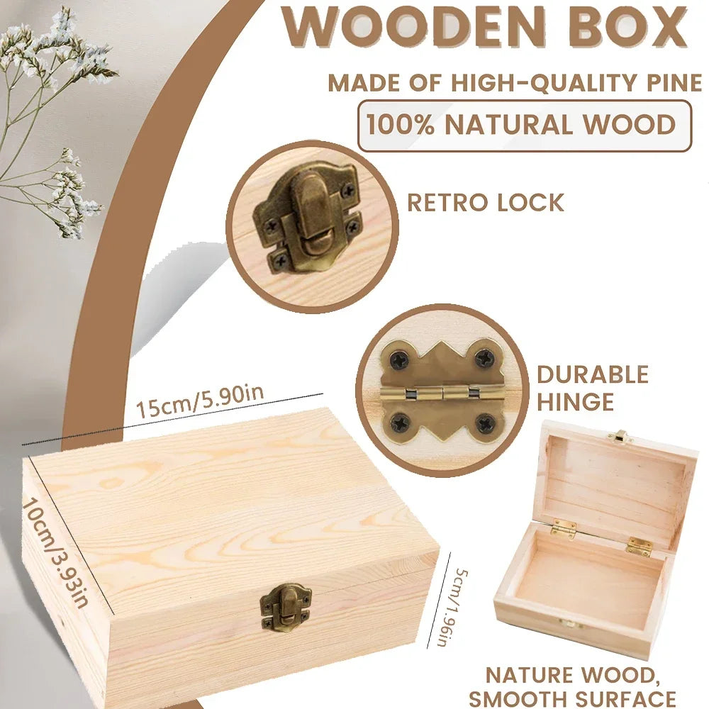 Custom Baby Wooden Memory Box Newborn Shower Gift Personalized Transport Infant Keepsake Case Birth Stats Box Umbilical Cord Box
