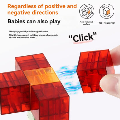 New Popular Transparent Magnetic Blocks-Build Magnet World Set for child, Sensory Construction Toys Christmas Gifts For Child