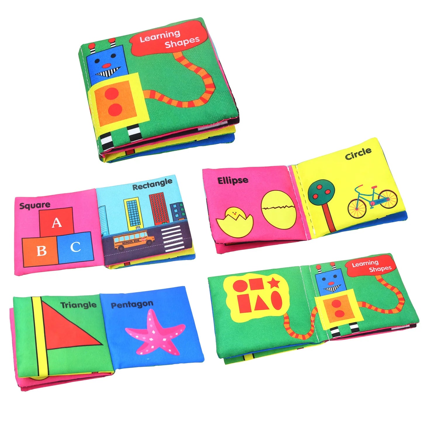 Baby Soft Cloth Book 0-36 Month Montessori Early Educational Toys Cognitive Book for Toddler