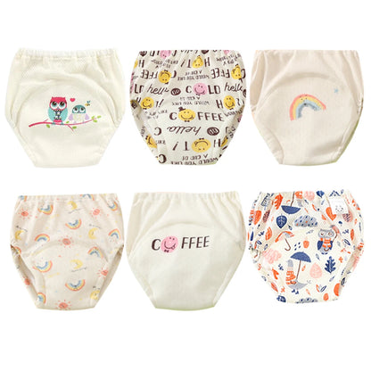 8pcs/6pcs Washable Baby Potty Training Pants Reusable Toilet Trainer Panty Reusable Cloth Diaper