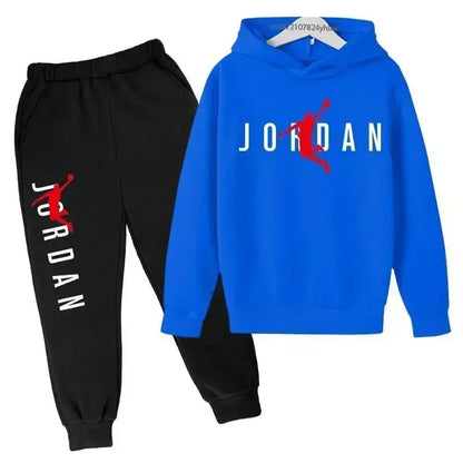 Kids Autumn Spring Trend Letter Print 2pcs Hoodie+Pants Tracksuits 3-13 Years Boys Girls Casual Outfits Children Clothes Sets