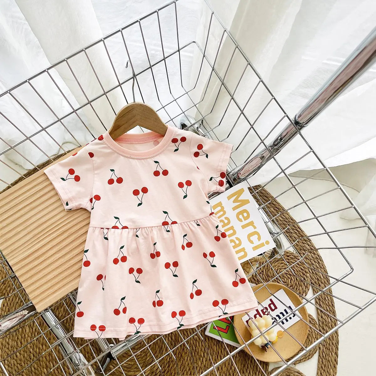 Sanlutoz Fashion Cute Kids Dress Summer Cotton Baby Girls Dress Holiday