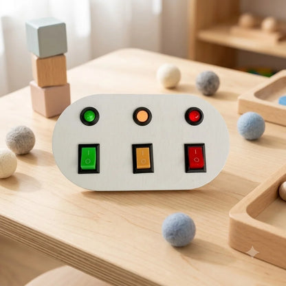 DIY Montessori Busy Board Accessories Set Wooden Sensory Activity Toys Gear Switch LED Light Drum Beads Educational Learning Toy