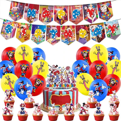 The Amazing Themed Birthday Party Decorations Digitaled Circus Tableware Plates Balloons for Baby Shower Party Favors Kids Gifts