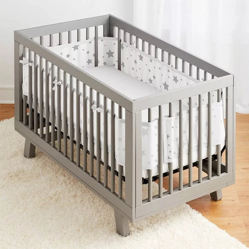 Four Seasons Breathable Infant Bedding Bumpers Newborn Baby Room Decor Cot Bed Around Protector Crib Bumper Liner