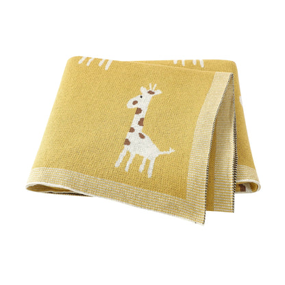 Cotton Knitted Baby Blanket Newborn Boys Girls Super Soft Stroller Basket Swaddle Wrap Plaid 100*80cm Infant Receiving Bed Quilt