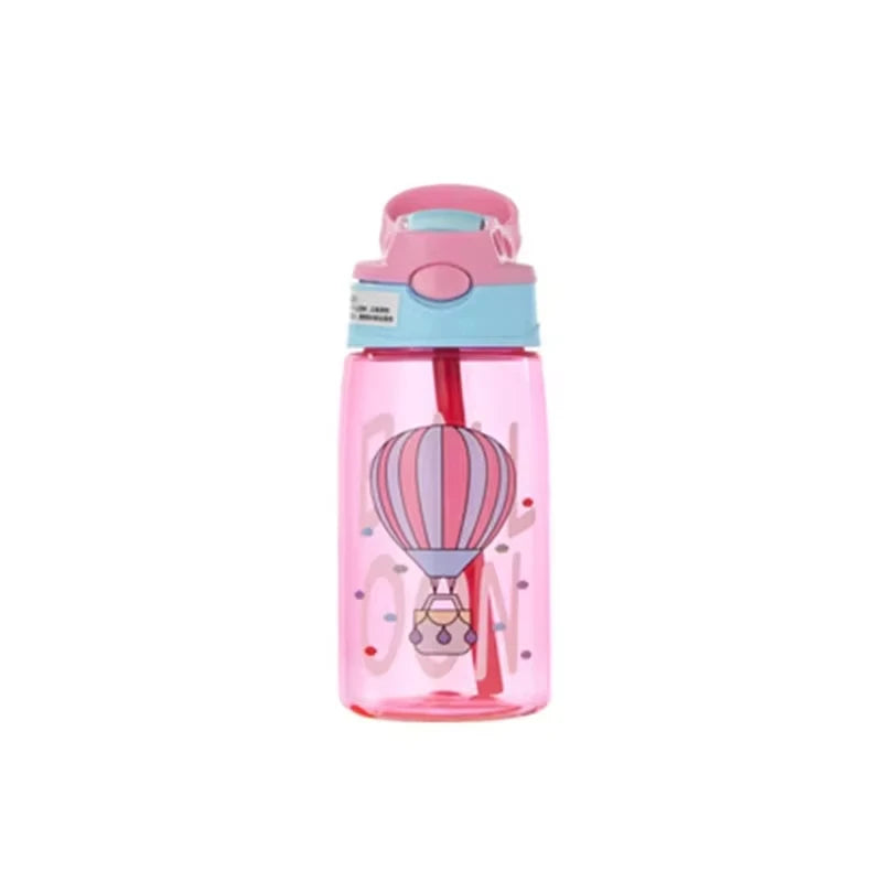 480Ml Children's Straw Cup Water Bottle Creative Cartoon Cup Anti Spill