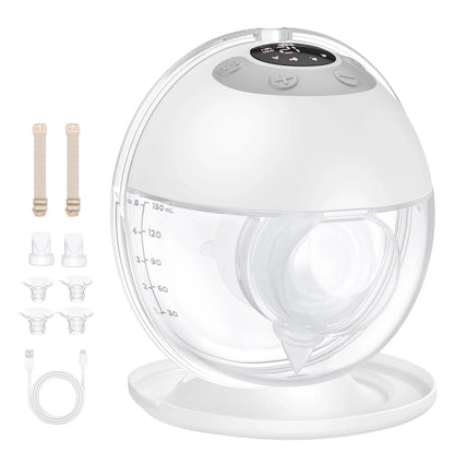 Hands Free Breast Pump K9 Wearable Breast Pump Electirc Portable with 4 Modes & 12 Levels, Max 325mmHg Strong Suction 17/19/21/24/27mm Flange Inserts Wearable Breastfeeding Pump, 2 Pack