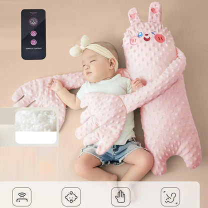 Baby Patting Sleep Pillow with Remote Control, Cute Animal Design Soothing Sleep Aid for Nursery