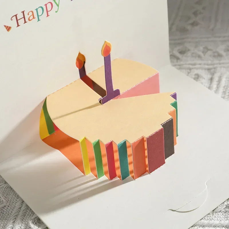 3D Pop-Up Birthday Card with Envelope Birthday Greeting Cards Perfect Party Supplies Great Gift to Family Friends Lovers