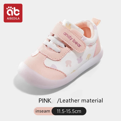Baby Boys Girls Stars Leather Toddler Shoes Waterproof Rubber Soles Non-Slip