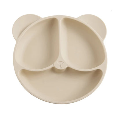 2023New Silicone Baby Sucker Dining Plate Solid Cute Cartoon Children Dishes Suction Toddler Training Tableware Kid Feeding Bowl