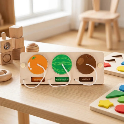 DIY Montessori Busy Board Accessories Set Wooden Sensory Activity Toys Gear Switch LED Light Drum Beads Educational Learning Toy