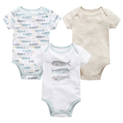 Honeyzone Summer Baby Clothes Infant Girls Romper Cute Lion Full Print Boys Bodysuits 2pcs /Set Trottie Jumpsuits Outfits 