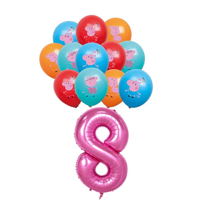 Peppa Pig Birthday Party Decorations Balloons Plate Cup Banner Tableware Set for Baby Shower George Page Party Favors Kids Gifts