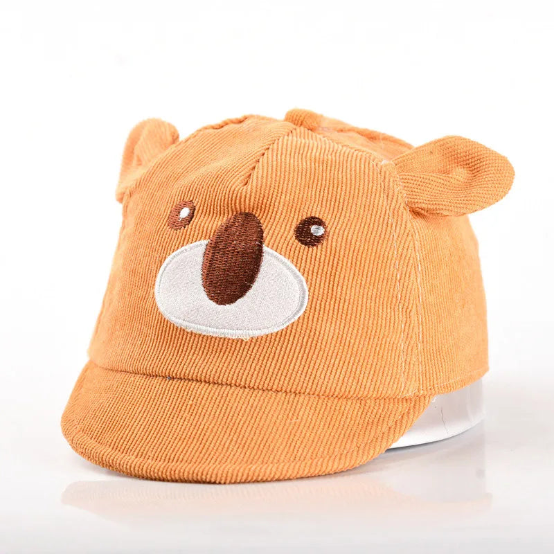 Cartoon Bear Baby Duck Tongue Hat Boy Girl Sunshade Peaked Cap Cotton Children Outdoor Visor Short Brim Baseball Hat
