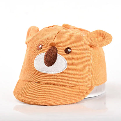 Cartoon Bear Baby Duck Tongue Hat Boy Girl Sunshade Peaked Cap Cotton Children Outdoor Visor Short Brim Baseball Hat