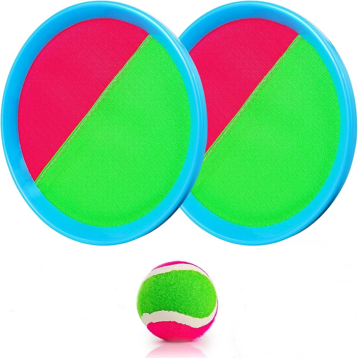 Sticky Ball Toys - Outdoor Play, Beach Toys, Throw And Ball Sets With 2 Paddles And 1Ball, Beach Play Set Playground Set For