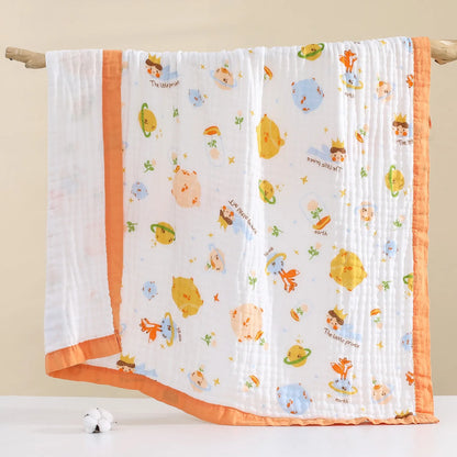 110x110cm 120x150cm 6 Layer Muslin Boy Girl Kids Children Sleep Blanket Swaddle Bath Towel 100% Cotton Newborn Wrap Baby Blanket