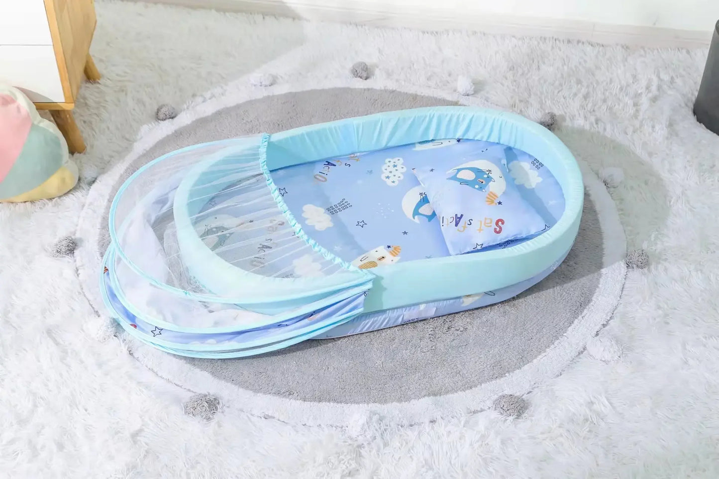 Baby Bed Cribs Newborns Sleeping Nest Travel Beds Foldable Babynest Mosquito Net Bassinet Infant Sleeping Basket For 0-24month