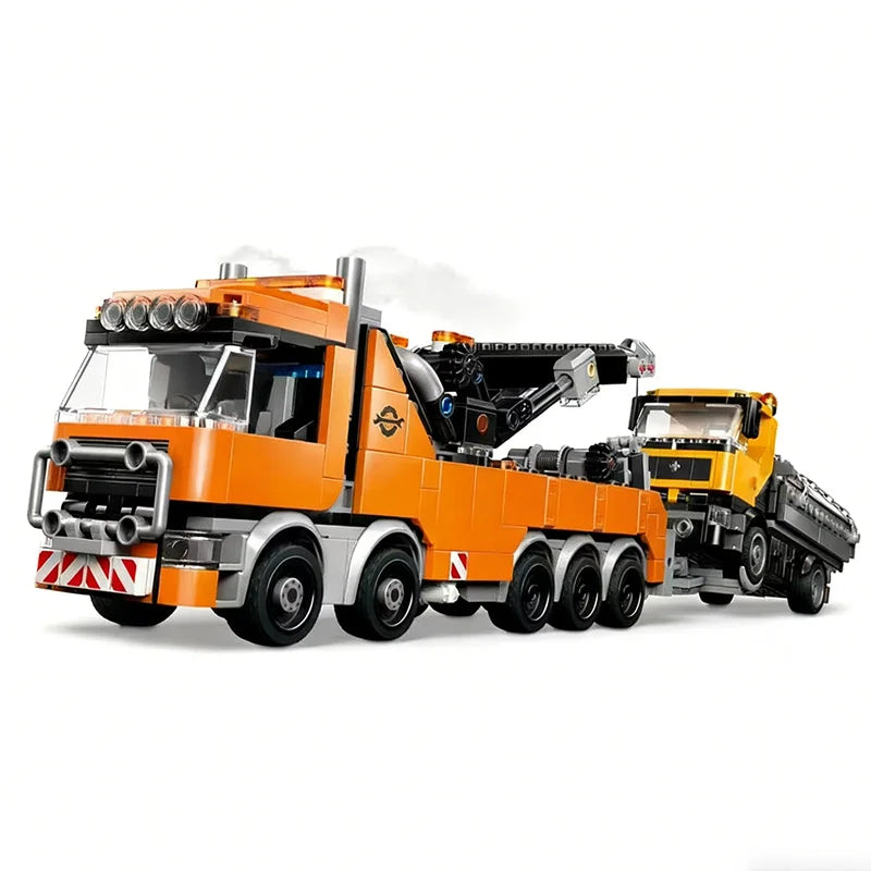 moc 60467 City Series Heavy Tower Crane Truck Model Building Block Set, Christmas and Halloween Gift