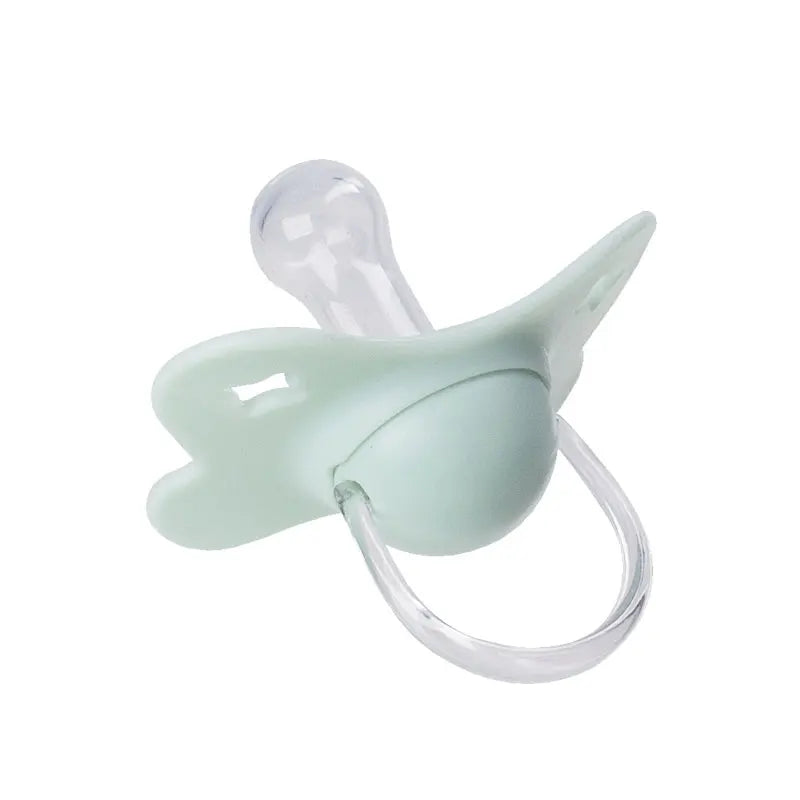 1PC Baby Pacifier Silicone Soother Newborn Round Nipple BPA Free 100% Food Grade With PP Dust Proof Lid