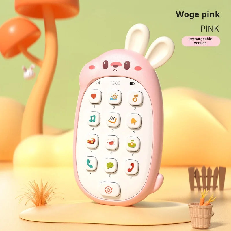 Baby Teether Simulation Mobile Phone 0-1 Year Old Children Music Phone Toy Early Education Educational Story Machine