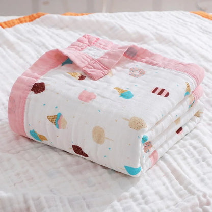 110x110cm 120x150cm 6 Layer Muslin Boy Girl Kids Children Sleep Blanket Swaddle Bath Towel 100% Cotton Newborn Wrap Baby Blanket