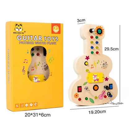 Montessori Busy Board Children Toys Led Light Switch Simulate Car Steering Wheel Travel Activities Sensory Game Educational Toys