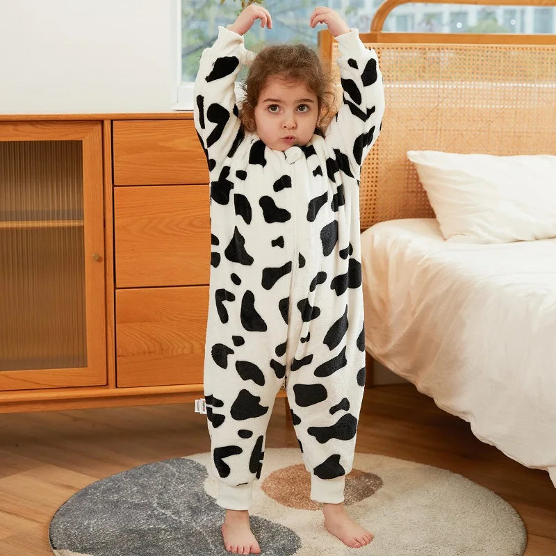 MICHLEY Flannel Children Pajamas Warm Winter for Girls Boys Kids 1-6T