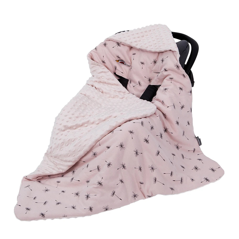 Newborn Baby Blanket With Hooded Windproof Go Outside Warm Portable Swaddle Wrap In Basket Baby Car Safety Seats For 0-3 Months
