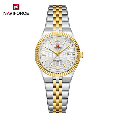 New NAVIFORCE Women 2026 Fashion Watch High Quality Waterproof Ladies Quartz WristWatches Female Steel Bracelet Romantic Clock