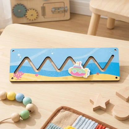 DIY Montessori Busy Board Accessories Set Wooden Sensory Activity Toys Gear Switch LED Light Drum Beads Educational Learning Toy