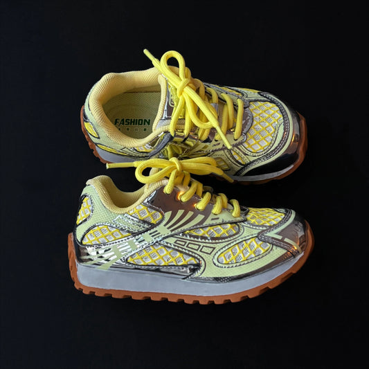 Toddler Kids Orbit Metallic Running Sneaker Children Casual Fashion Trainers Boys Girls Sports Walking Glowing Tennis Shoes
