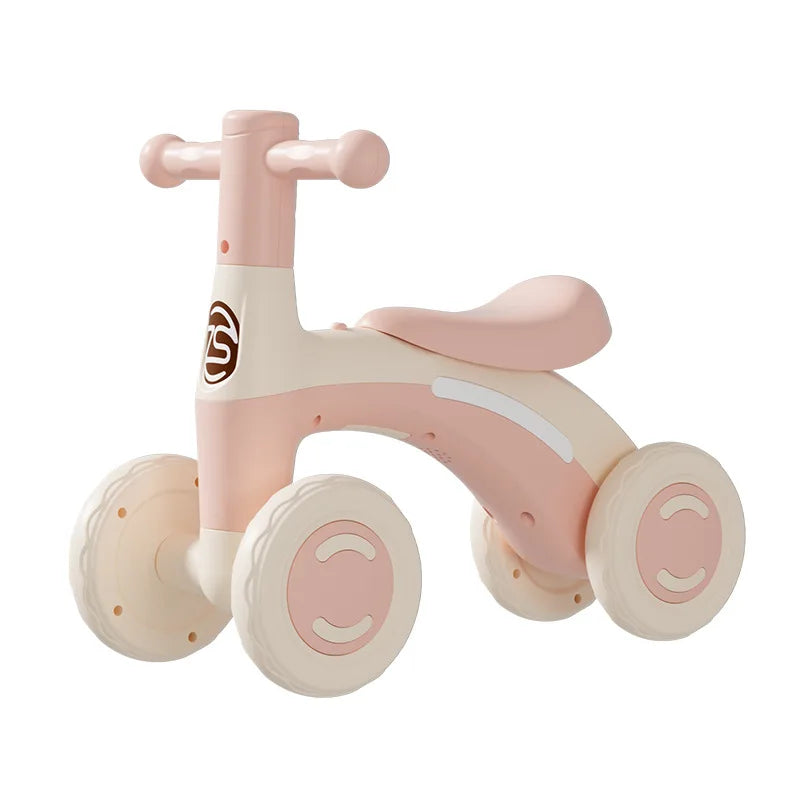 Baby Glider Bike Four-Wheel Toddler Walker Silent Wheels Anti-Tipping Children Balance Training Exercise