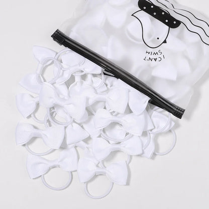 5/10/20Pcs/Lot Baby Bows Ribbon Hair Rubber for Girls Ties Elastic Hairbands Infants Pigtail Holders Hair Accessories Wholesale