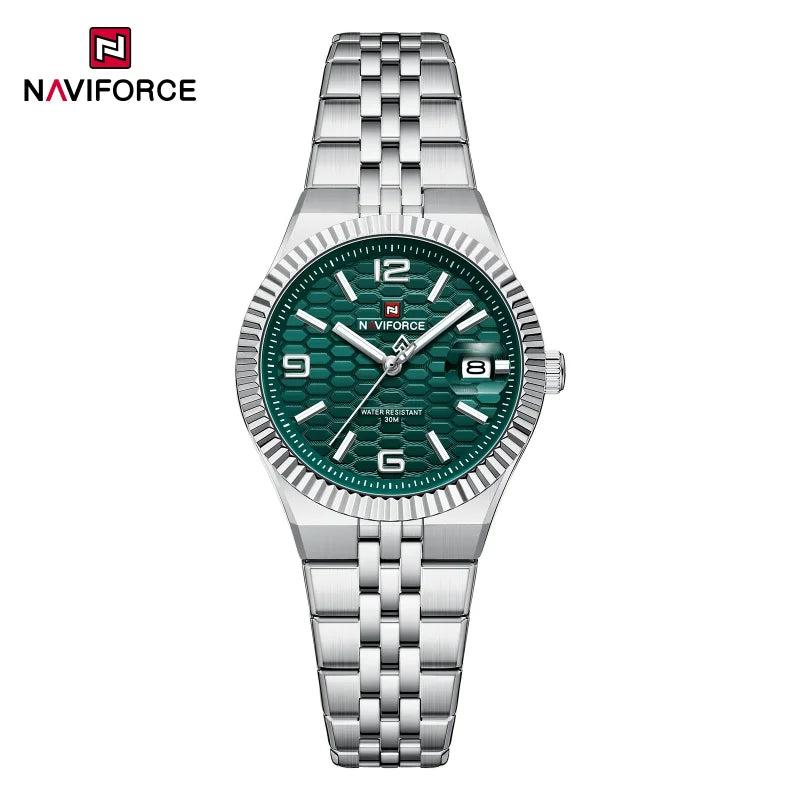 New NAVIFORCE Women 2026 Fashion Watch High Quality Waterproof Ladies Quartz WristWatches Female Steel Bracelet Romantic Clock