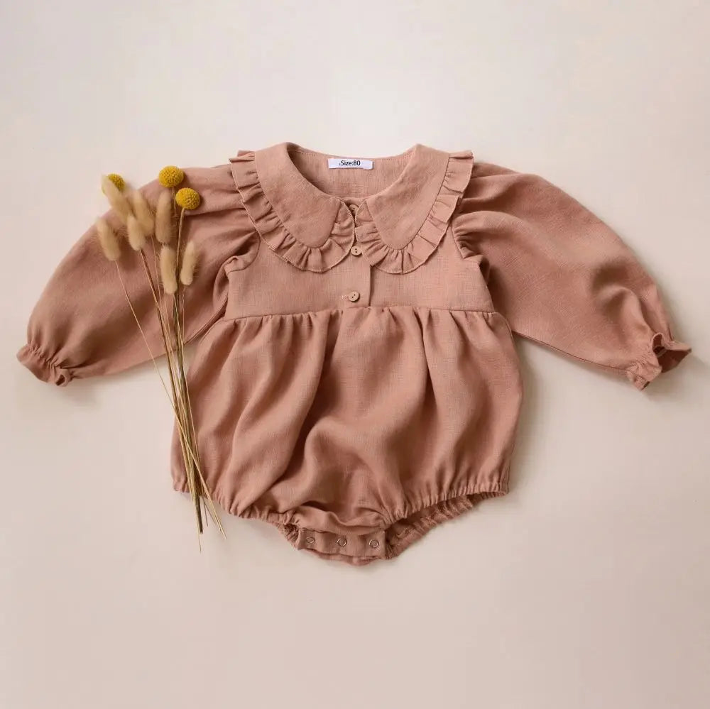 Vintage Floral Baby Girl Romper Spring Baby Girl Clothes