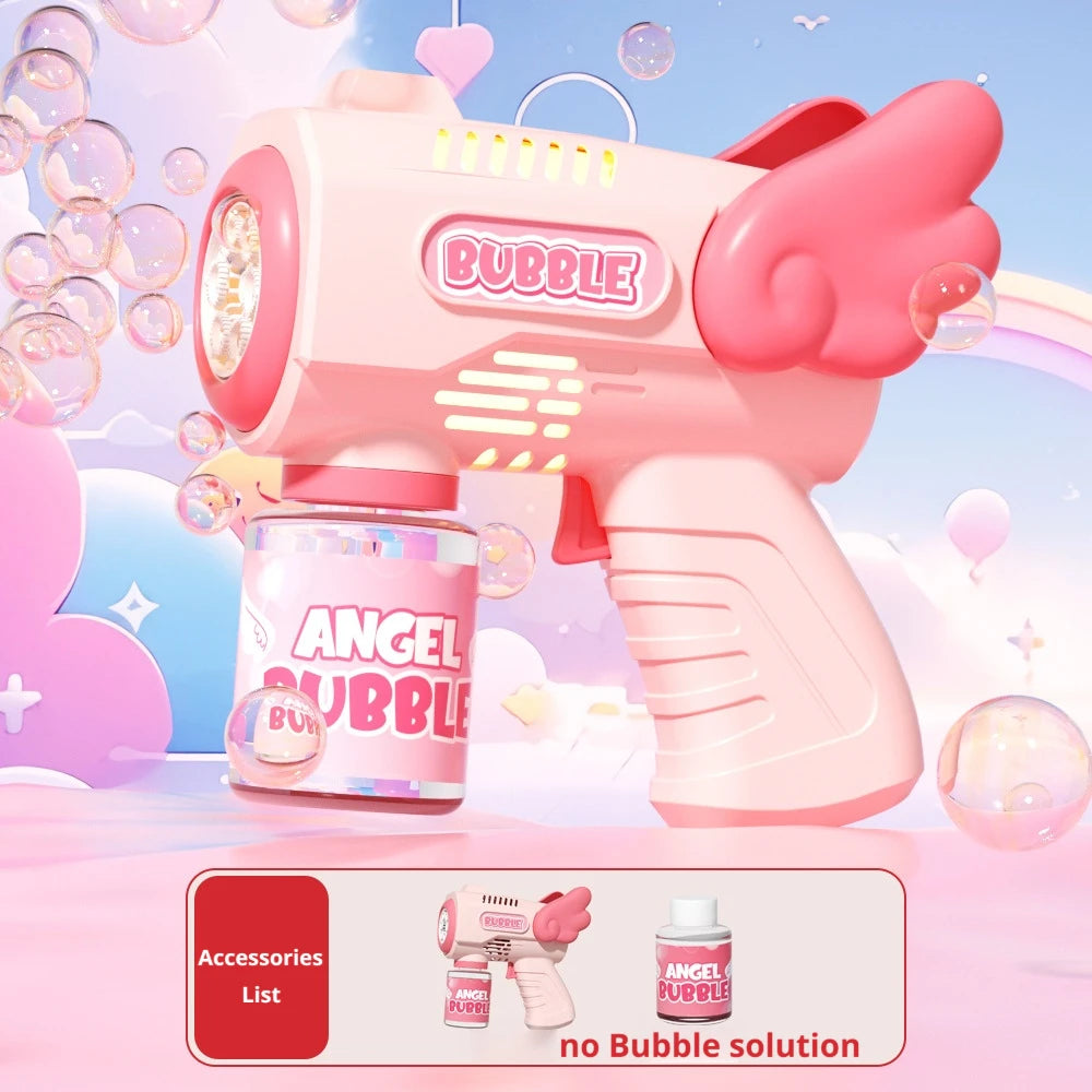 Electric Angel Automatic Bubble Handheld Bubble Stick Outdoors Toy