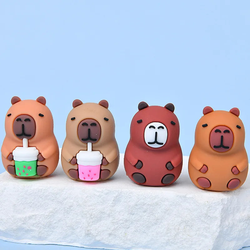 24 Pcs Cute Cartoon Capybara Shape Children's Pencil Sharpeners Primary School Student Stationery