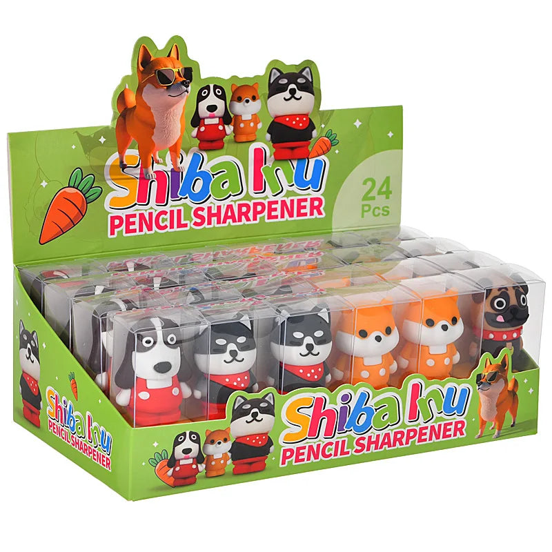 24 Pcs Cute Cartoon Capybara Shape Children's Pencil Sharpeners Primary School Student Stationery