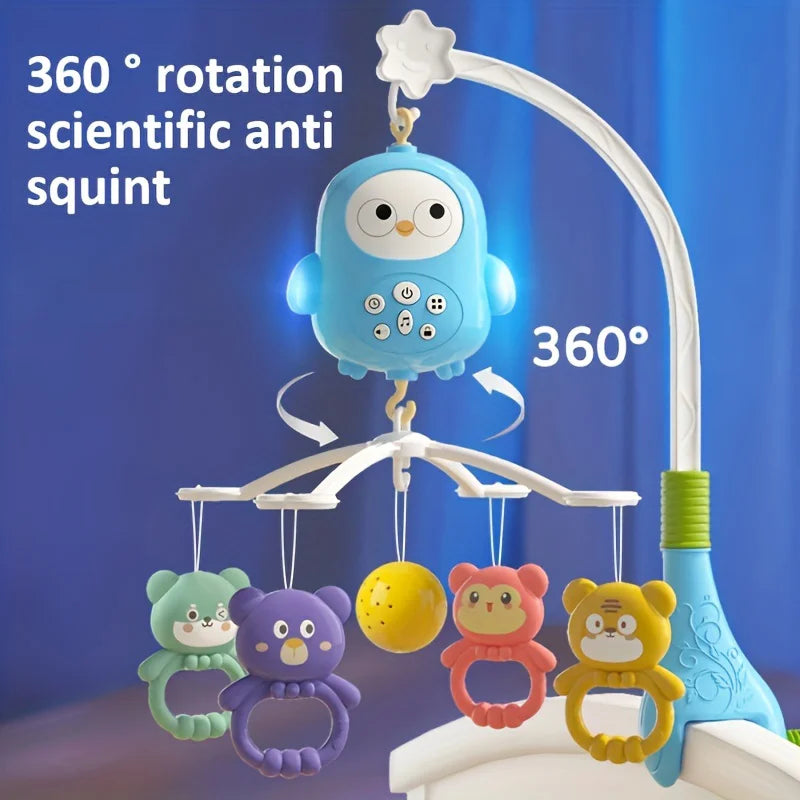 Musical Crib Mobile for Baby, 360° Rotating Baby Mobile with Soft Night Light & Multi-Soothing Modes, Infant Sleep Soother