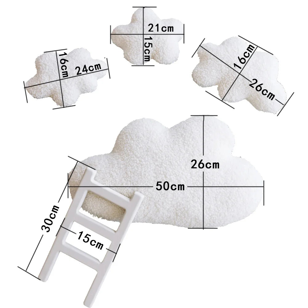 ❤️Newborn Photography Props Accessories White Cloud Ladder 5Pcs/set Studio Baby Photo Decoration Fotografia Accessory