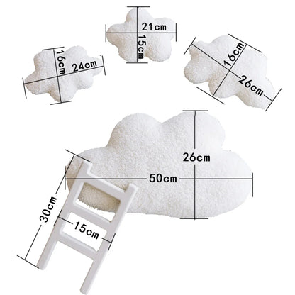 ❤️Newborn Photography Props Accessories White Cloud Ladder 5Pcs/set Studio Baby Photo Decoration Fotografia Accessory