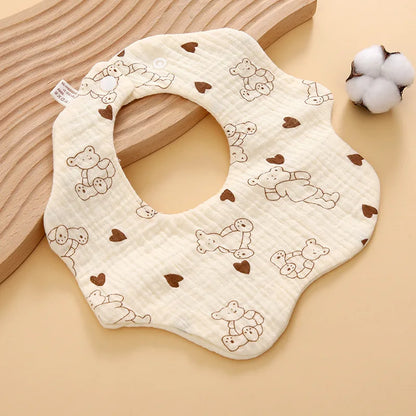 6 Layer Cotton Gauze Baby Bib Babies Accessories Newborn Baby Apron Feeding Bib Muslin Burp Cloths Kids Saliva Towel New Born